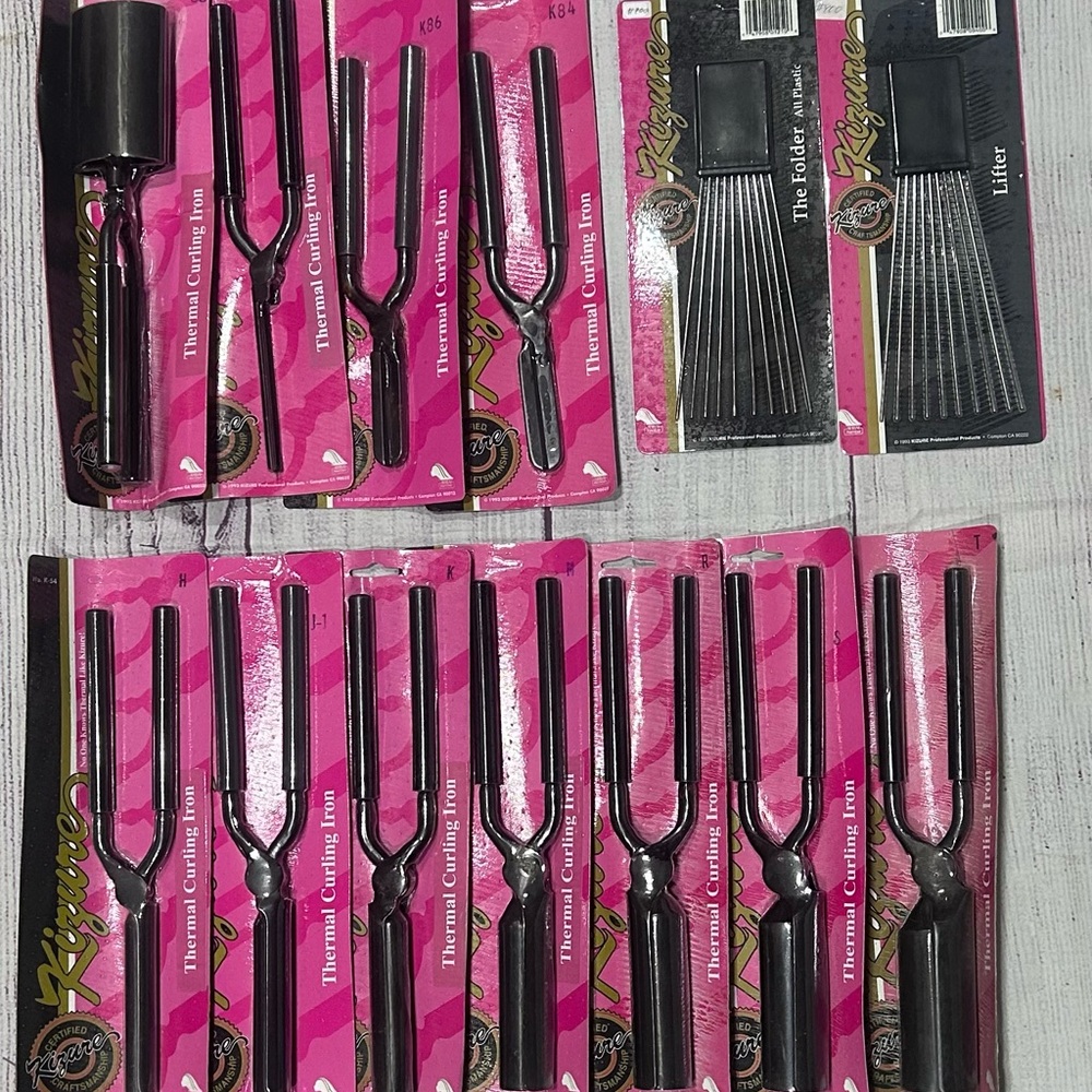 Kizure 1993 13 pc. Thermal Curling Iron set includes everything in picture